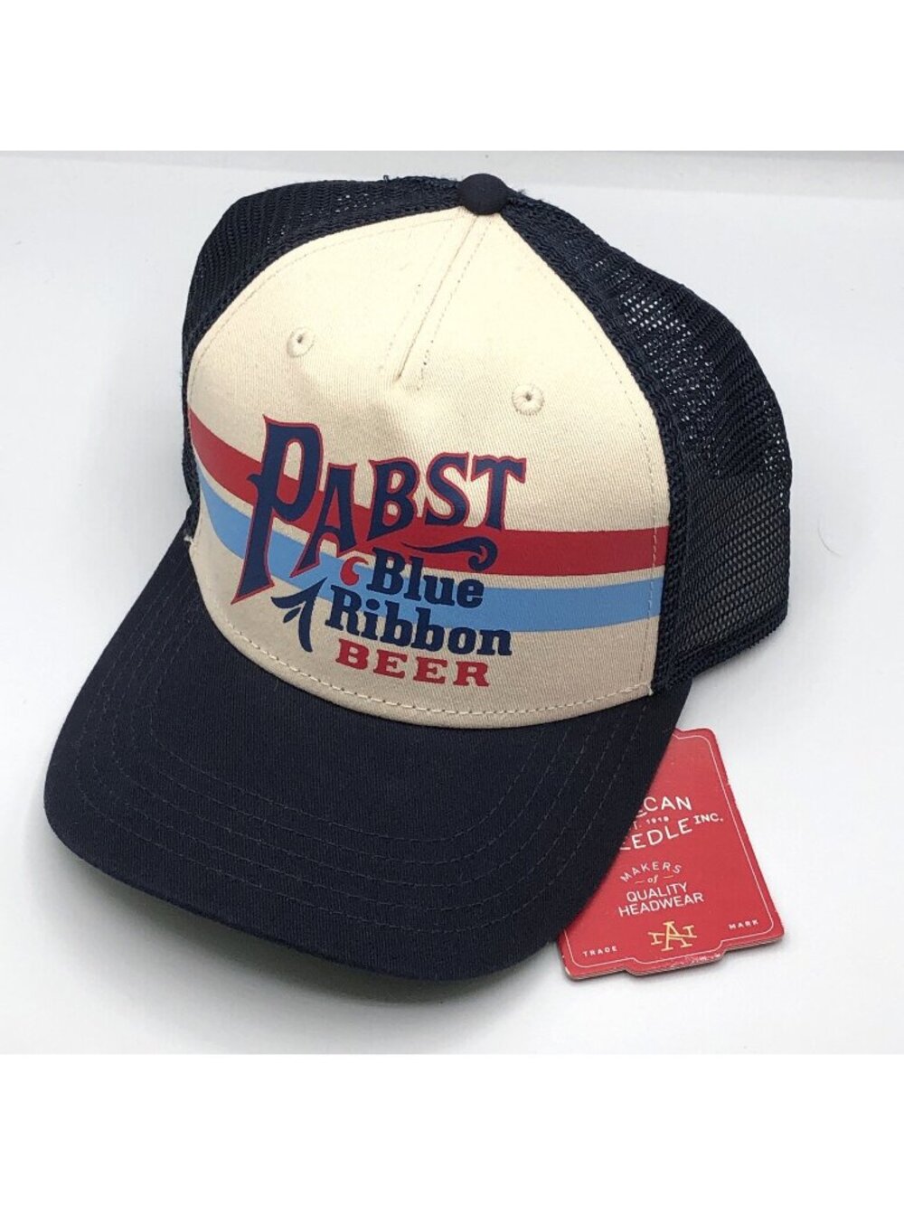 New American Needle Pabst Blue Ribbon A-Frame Hat Adjustable Snapback Cap w Tag